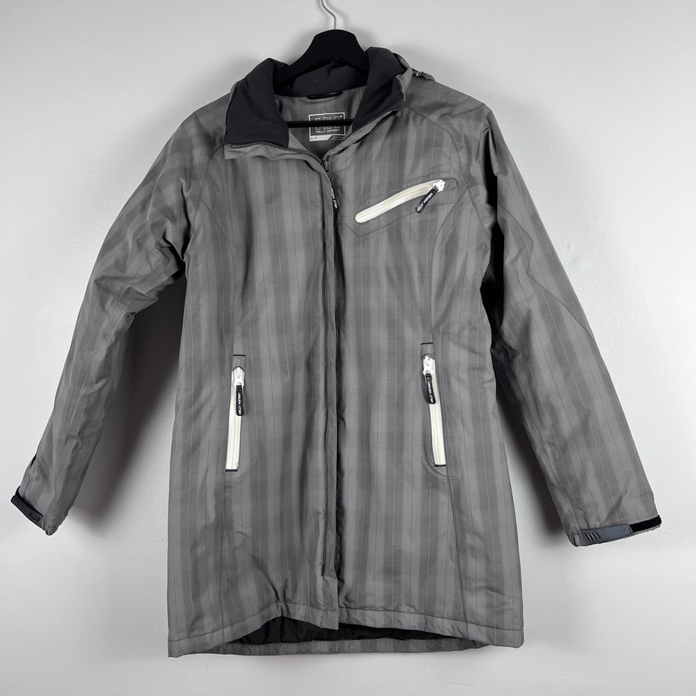 Helly Hansen women winter jacket plaided gray size S